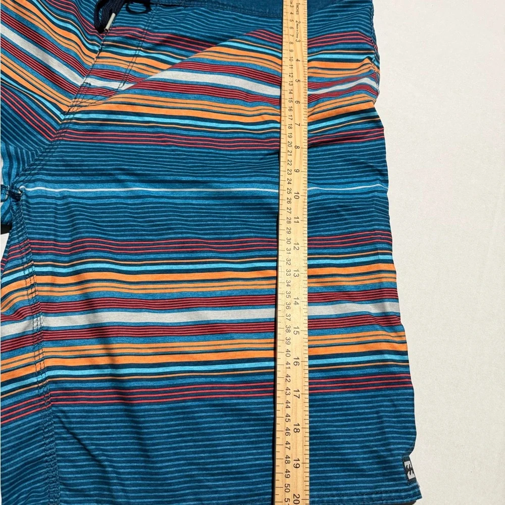 billabong horizontal stripes swim‎ trunks shorts, drawstring, men's 40